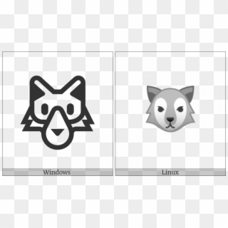 Wolf Face On Various Operating Systems - Cartoon, HD Png Download