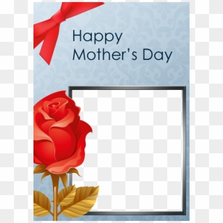 Red Rose Photo Card - Mother's Day Card Frame, HD Png Download