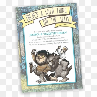 Where The Wild Things Are Baby Shower Invitaiton - Wild Things Are Thank You, HD Png Download