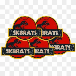 Image Of Sk8rats Jurassic Park Sticker Pack, HD Png Download