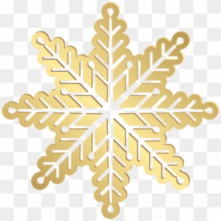 Gold Snowflake Png Clip Art Image, Transparent Png