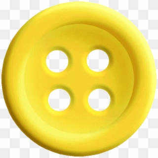 Yellow Sewing Button With 4 Hole Png Image - Yellow Buttons Clipart, Transparent Png