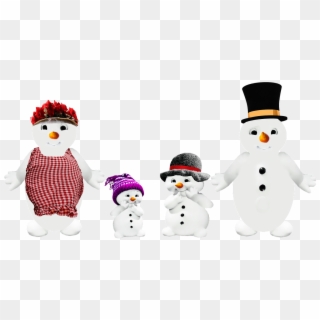 Snow Man, Family, Parents, Children, Winter, Png - Snowman, Transparent Png