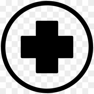 First Aid Cross In Black Inside A Circle Icon Free - Snapchat Logo Preto, HD Png Download