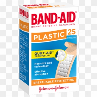 Band-aid Plastic Strips 25 Pack - Band Aid, HD Png Download