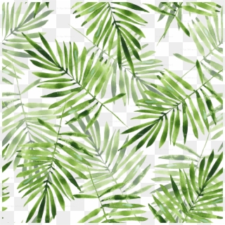 Green Palm Leaves Png Transparent - Palm Leaf Pattern Png, Png Download