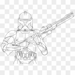Printable Pictures Of Clone-trooper Page,printable,coloring - Star Wars Coloring Page Clone Trooper, HD Png Download