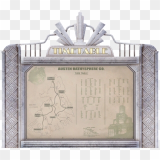 Bioshock 1 Austen Bathysphere Time Table Map, - Picture Frame, HD Png Download