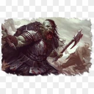S64 - Bleeding Orc Fantasy Art, HD Png Download
