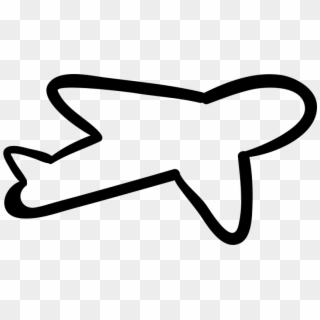 Free Png Download Airplane Outline Png Images Background - Plane Icon Hand Drawn, Transparent Png