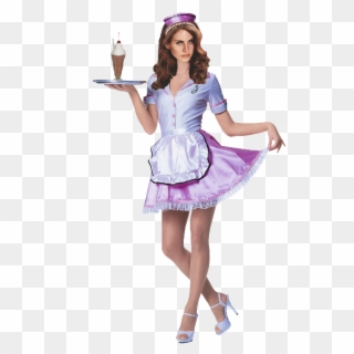 Lana Del Rey Dressed As An Adorable 50's Car Hop Waitress - Sexy Diner Waitress Costume, HD Png Download