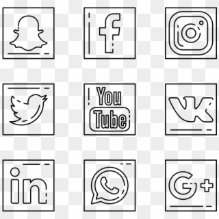 Socialmedia Outline - Snapchat, HD Png Download