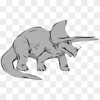 Triceratops Tyrannosaurus Dinosaur Late Cretaceous - Triceratops Clip Art, HD Png Download