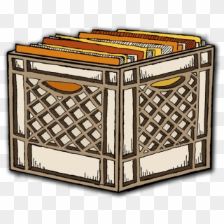 Record Crate - Record Crate Illustration, HD Png Download