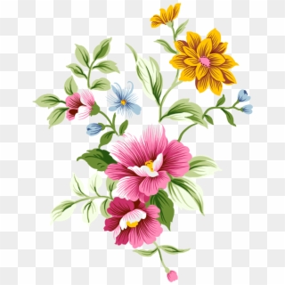 Floral Flowers Png Clip Art - Art Nouveau Flower Png, Transparent Png