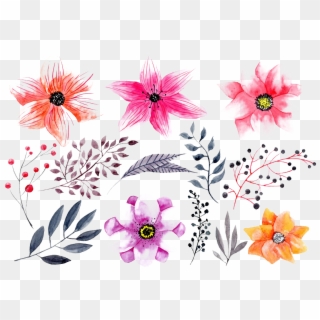 Watercolor Flowers Png Hd Photo, Transparent Png