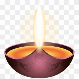 Purple Candle Happy Diwali Png Image - Happy Diwali Png, Transparent Png