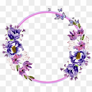 Flower Circle Transparent - Transparent Flowers In Circle Png, Png Download