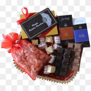 Jus' Trufs Mini Chocolate Gift Hamper With Rakhi Ast - Rakhi Chocolate Gift Hampers, HD Png Download