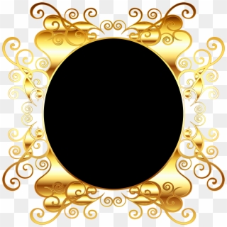 Big Image - Gold Transparent Background Oval Frame Png, Png Download