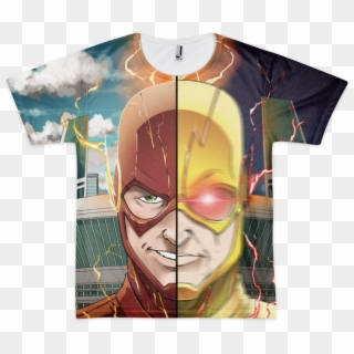 The Flash Vs Reverse Flash All Over T-shirt - Flash, HD Png Download