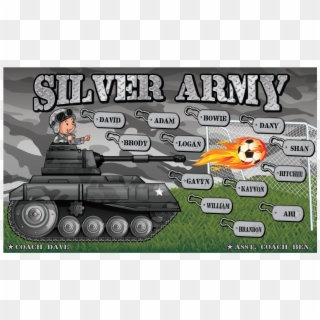 3'x5′ Vinyl Banner Silver Army - Armored Car, HD Png Download