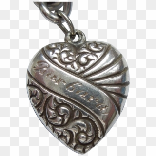 Sterling Silver Puffy Heart Charm - Locket, HD Png Download