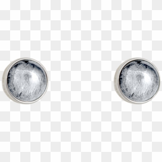 Ioaku Moon Stud Earrings Silver Sparkle Silver - Earrings, HD Png Download