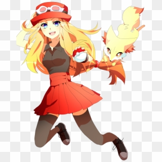 Pokemon Xy Serena Fanart Sai Png Version - Serena Pokemon Fan Art, Transparent Png