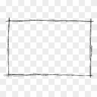 Large Skettched Rectangle With Brush Lines - Rectangle Brush, HD Png Download
