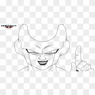Golden Frieza Lineart - Golden Frieza Easy To Draw, HD Png Download