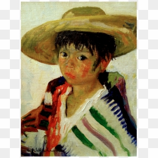 Luigi Corbellini French/italian Painting Of Young Boy - Watercolor Paint, HD Png Download