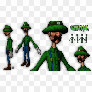 Luigi Character Modeling And Texturing 3d In Autodesk - Maya Luigi Modeling, HD Png Download