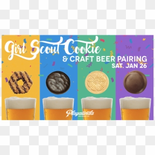 Girl Scout Cookie & Craft Beer Pairing - Girl Scout Cookie With Beer, HD Png Download