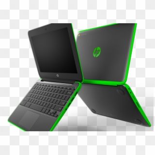 Collaborate Easily With The Wide-angle Ips Touchscreen - Hp Chromebook Green And Black, HD Png Download