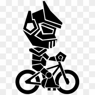 This Free Icons Png Design Of Robot Riding A Bike - Bicycle, Transparent Png