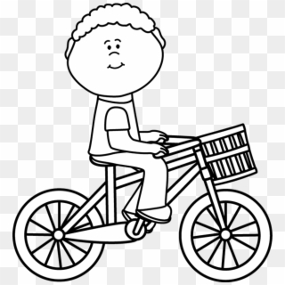 Cycling Clipart Bike Rider - Bicycle Clipart Black And White, HD Png Download