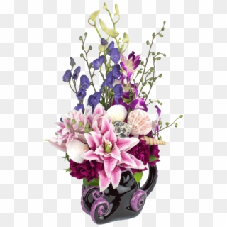 Ursula's Oasis Bouquet - Pink And Purple Bouquet Png, Transparent Png