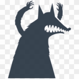 A Menacing, Wolf-like Shadow, Looming Over The Page - Illustration, HD Png Download