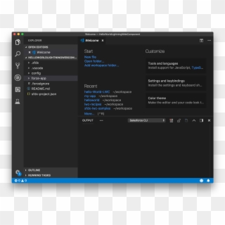 Visual Studio Code With The Newly Created Folder - Vscode Aws, HD Png Download