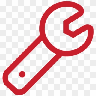 Wrench Icon To Indicate Mounting Equipment To A Roof - Wrench Red Icon Png, Transparent Png