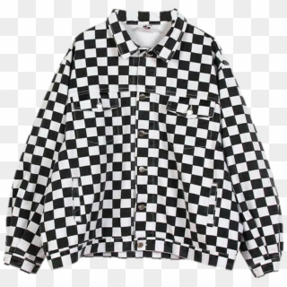 #aesthetic #png #polyvore #jacket #checkerboard #black, Transparent Png