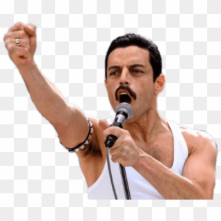 Download - Rami Malek As Freddie Mercury Singing, HD Png Download