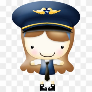 Pilot Clipart Airplane Pilot - Little Girl Pilot Clipart, HD Png Download