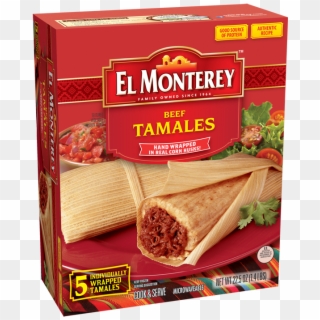 5ct Beef Frozen Tamales - El Monterey Tamales, HD Png Download