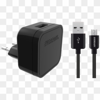 Eveready Micro Usb Wall Charger 2.4 A Black, HD Png Download