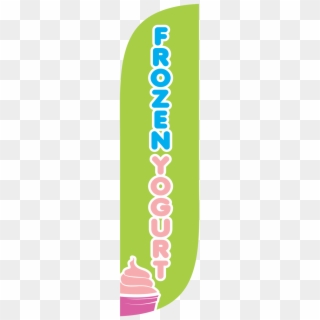 5ft Frozen Yogurt Feather Flag Green, HD Png Download