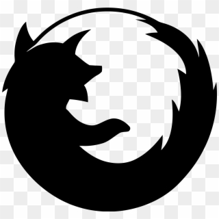 Firefox Logo Png Transparent - Firefox Logo Black And White, Png Download