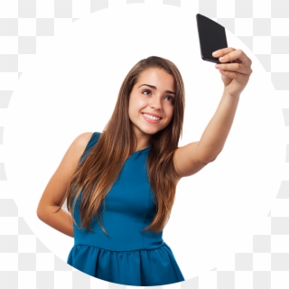 Girl Selfie Png - Girls Taking Selfie Png, Transparent Png