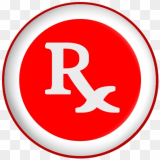 Rx Prescription Symbol Red Art - Rx Prescription Symbol, HD Png Download